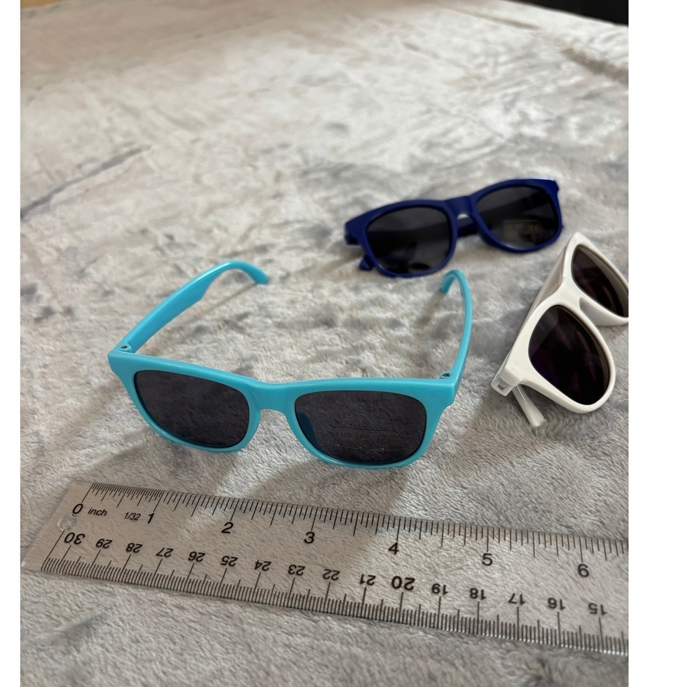 Baby Infant Toddler Sunglasses 3-Pack 0-2 Year UV 400 Protection Blue White - Picture 2 of 2